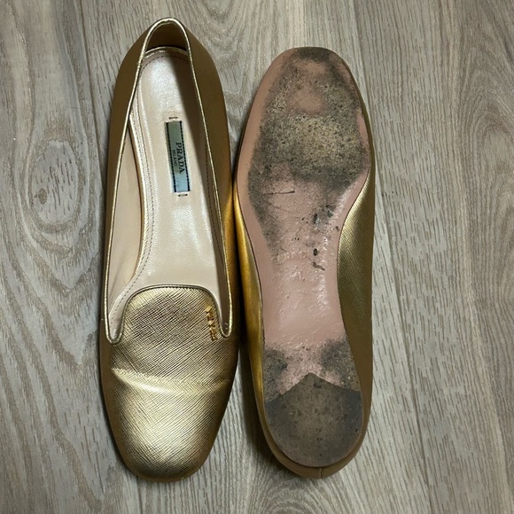 Prada gold flats - Picture 5 of 8
